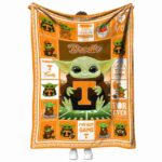 custom tennessee volunteers baby yoda orange blanket best selling
