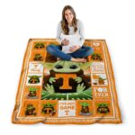 custom tennessee volunteers baby yoda orange blanket best selling