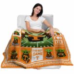 custom tennessee volunteers baby yoda orange blanket best selling
