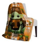 custom tennessee volunteers baby yoda orange blanket best selling