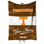 custom tennessee volunteers grunge texture orange white blanket best selling