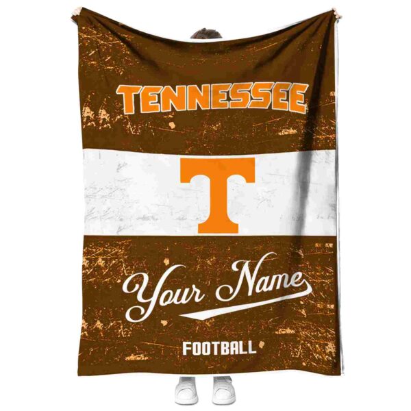 custom tennessee volunteers grunge texture orange white blanket best selling