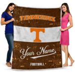 custom tennessee volunteers grunge texture orange white blanket fashion forward