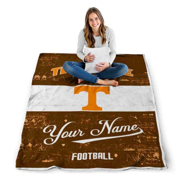 custom tennessee volunteers grunge texture orange white blanket high quality