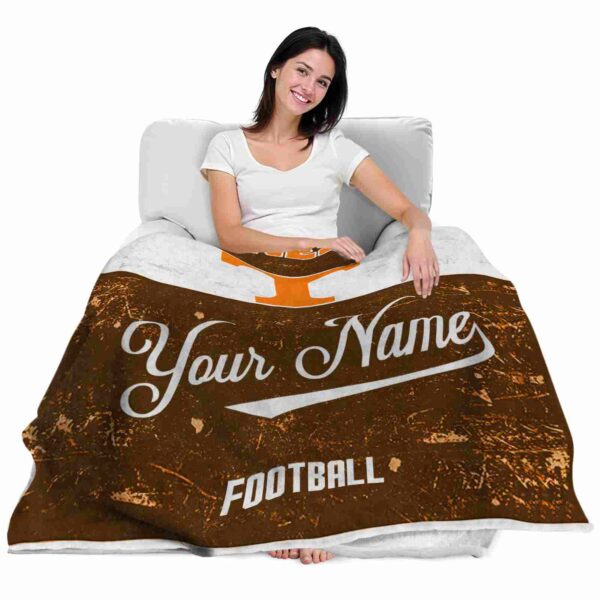 custom tennessee volunteers grunge texture orange white blanket latest model