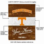 custom tennessee volunteers grunge texture orange white blanket new arrival