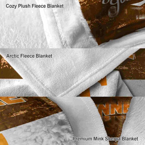 custom tennessee volunteers grunge texture orange white blanket premium grade