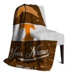 custom tennessee volunteers grunge texture orange white blanket top rated