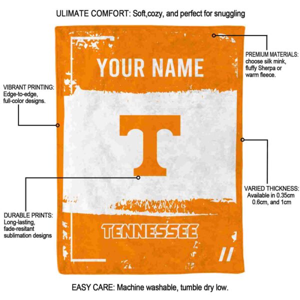 custom tennessee volunteers paint strokes orange white blanket new arrival
