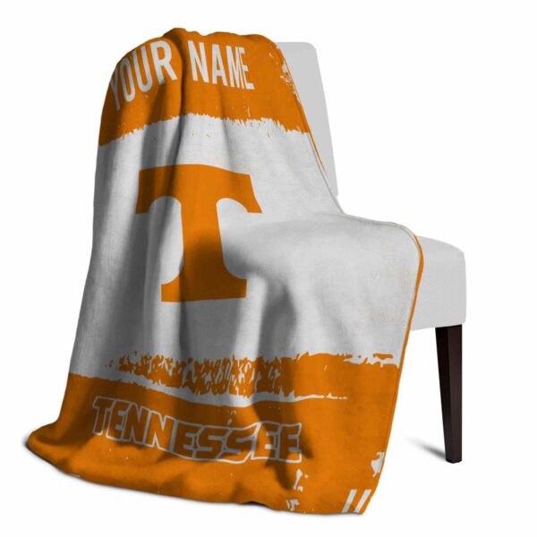 custom tennessee volunteers paint strokes orange white blanket top rated