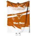 custom texas longhorns grunge streaks orange blanket best selling