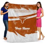 custom texas longhorns grunge streaks orange blanket best selling