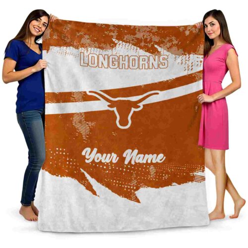 custom texas longhorns grunge streaks orange blanket fashion forward