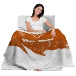 custom texas longhorns grunge streaks orange blanket best selling