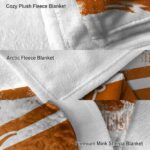 custom texas longhorns grunge streaks orange blanket best selling