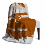 custom texas longhorns grunge streaks orange blanket best selling