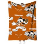 custom texas longhorns mickey orange blanket best selling