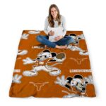 custom texas longhorns mickey orange blanket best selling