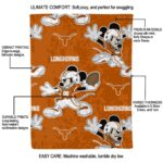 custom texas longhorns mickey orange blanket best selling