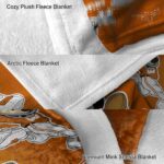 custom texas longhorns mickey orange blanket best selling