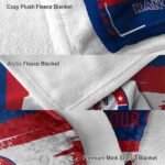 custom texas rangers paint strokes blue white blanket best selling
