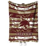 custom texas state bobcats floral stripes maroon white blanket best selling