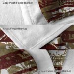 custom texas state bobcats floral stripes maroon white blanket best selling