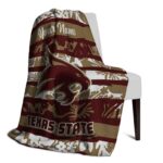 custom texas state bobcats floral stripes maroon white blanket best selling