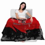 custom texas tech red raiders grunge streaks red blanket latest model