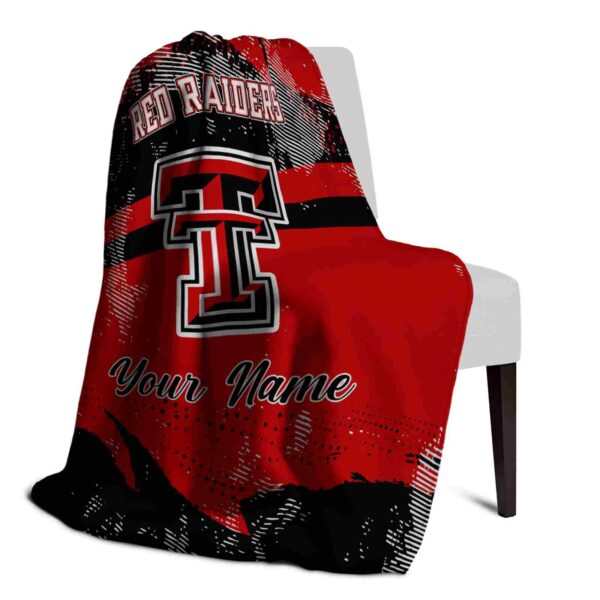 custom texas tech red raiders grunge streaks red blanket top rated