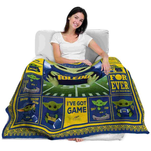 custom toledo rockets baby yoda blue blanket latest model