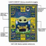 custom toledo rockets baby yoda blue blanket new arrival