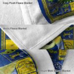 custom toledo rockets baby yoda blue blanket premium grade