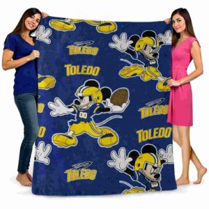 custom toledo rockets mickey blue blanket fashion forward