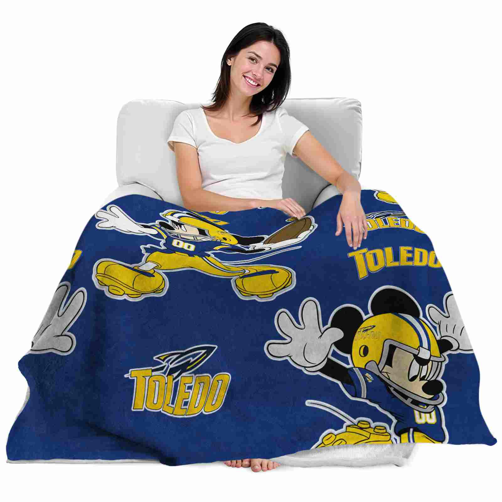 custom toledo rockets mickey blue blanket latest model custom toledo rockets mickey blue blanket latest model