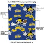 custom toledo rockets mickey blue blanket best selling