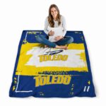 custom toledo rockets paint strokes blue white blanket best selling