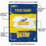 custom toledo rockets paint strokes blue white blanket best selling