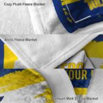 custom toledo rockets paint strokes blue white blanket best selling