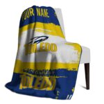 custom toledo rockets paint strokes blue white blanket best selling
