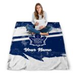 custom toronto maple leafs grunge streaks blue blanket high quality