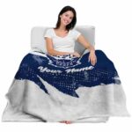 custom toronto maple leafs grunge streaks blue blanket latest model