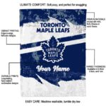 custom toronto maple leafs grunge streaks blue blanket new arrival