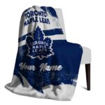 custom toronto maple leafs grunge streaks blue blanket top rated