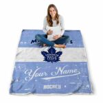 custom toronto maple leafs grunge texture blue white blanket best selling