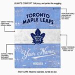 custom toronto maple leafs grunge texture blue white blanket best selling