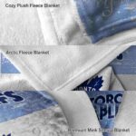 custom toronto maple leafs grunge texture blue white blanket best selling