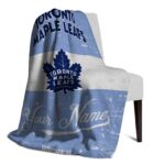 custom toronto maple leafs grunge texture blue white blanket best selling