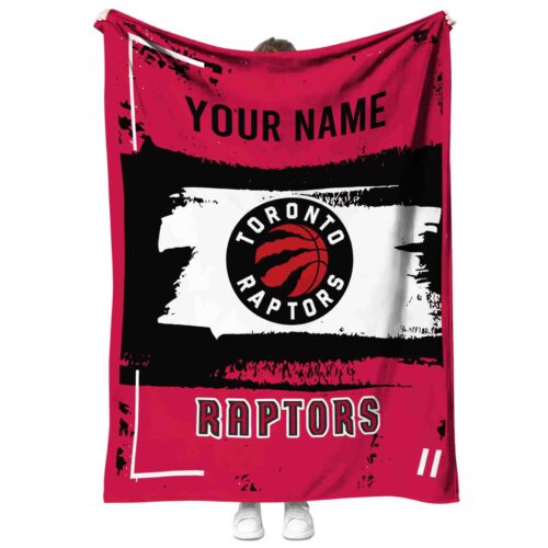 custom toronto raptors paint strokes red white blanket best selling