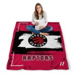 custom toronto raptors paint strokes red white blanket high quality